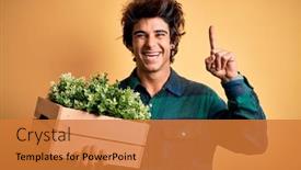  Presentation with young athletes box jumping - Amazing slide set having young-handsome-man-holding-box backdrop and a gold colored foreground