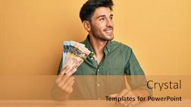  Presentation with canadian - Colorful slide deck enhanced with young-handsome-man-holding-canadian backdrop and a yellow colored foreground