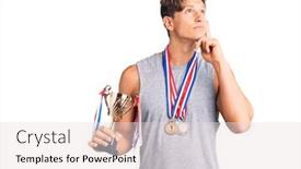  Presentation with champion - Slide deck having young-handsome-man-holding-champion background and a lemonade colored foreground