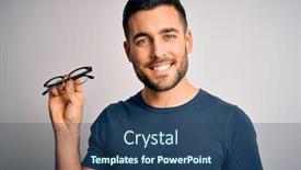  Presentation with correction - Slide deck enhanced with young-handsome-man-holding-correction background and a ocean colored foreground