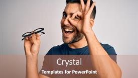  Presentation with correction - Beautiful slides featuring young-handsome-man-holding-correction backdrop and a coral colored foreground