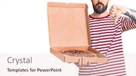  Presentation with pizza delivery - Theme consisting of young-handsome-man-holding-delivery background and a lemonade colored foreground