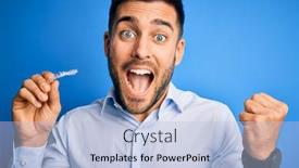  Presentation with dental - Slides having young-handsome-man-holding-dental background and a light blue colored foreground