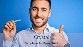  Presentation with correction - Amazing PPT layouts having young-handsome-man-holding-dental backdrop and a light blue colored foreground