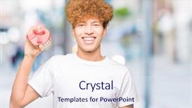  Presentation with heart - Beautiful slides featuring young handsome man holding heart backdrop and a  colored foreground