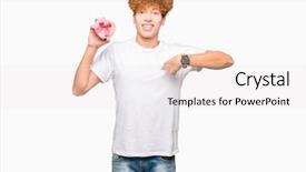  Presentation with heart - Theme enhanced with young handsome man holding heart background and a  colored foreground