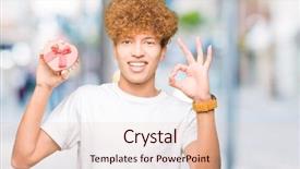  Presentation with heart - Colorful presentation enhanced with young handsome man holding heart backdrop and a lemonade colored foreground