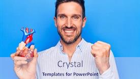  Presentation with arteries - PPT theme featuring young-handsome-man-holding-heart background and a sky blue colored foreground