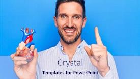  Presentation with arteries - Cool new PPT theme with young-handsome-man-holding-heart backdrop and a sky blue colored foreground