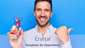  Presentation with arteries - PPT layouts featuring young-handsome-man-holding-heart background and a sky blue colored foreground