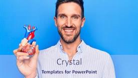  Presentation with arteries - Amazing presentation design having young-handsome-man-holding-heart backdrop and a sky blue colored foreground