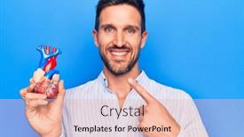  Presentation with arteries - PPT layouts with young-handsome-man-holding-heart background and a lemonade colored foreground