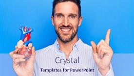  Presentation with arteries - Audience pleasing slide deck consisting of young-handsome-man-holding-heart backdrop and a sky blue colored foreground