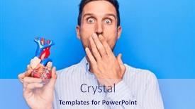  Presentation with arteries - PPT theme enhanced with young-handsome-man-holding-heart background and a sky blue colored foreground