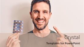  Presentation with medicine - Slide set featuring young-handsome-man-holding-medicine background and a lemonade colored foreground