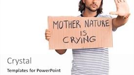  Presentation with protest - PPT layouts featuring young-handsome-man-holding-mother background and a white colored foreground