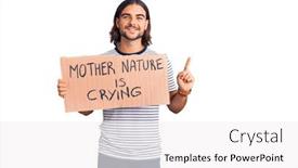  Presentation with protest - Theme enhanced with young-handsome-man-holding-mother background and a white colored foreground