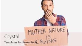  Presentation with protest - Colorful slide deck enhanced with young-handsome-man-holding-mother backdrop and a lemonade colored foreground
