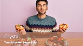  Presentation with sweet clover - Cool new presentation design with young-handsome-man-holding-sweet backdrop and a coral colored foreground