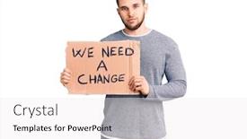  Presentation with change attitude - Theme consisting of young-handsome-man-holding background and a sky blue colored foreground