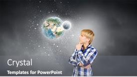  Presentation with nasa - Audience pleasing slides consisting of young handsome man in casual thinking over something elements of this image are furnished by nasa backdrop and a gray colored foreground