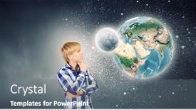  Presentation with nasa - Amazing presentation theme having young handsome man in casual thinking over something elements of this image are furnished by nasa backdrop and a gray colored foreground