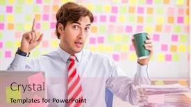  Presentation with special education young adult man - Beautiful presentation theme featuring young-handsome-man-in-conflicting backdrop and a coral colored foreground