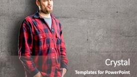  Presentation with egyptian man in make up - Colorful PPT theme enhanced with young handsome man making funny backdrop and a  colored foreground