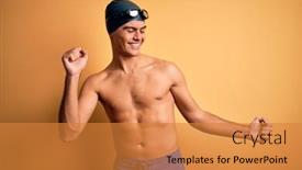  Presentation with yellow music - Cool new theme with young-handsome-man-shirtless-wearing backdrop and a gold colored foreground