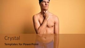  Presentation with infection - Audience pleasing presentation theme consisting of young-handsome-man-shirtless-wearing backdrop and a red colored foreground