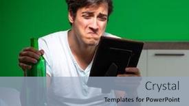  Presentation with love between man and woman - Beautiful slides featuring young-handsome-man-suffering backdrop and a light blue colored foreground