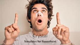  Presentation with nose - Beautiful PPT layouts featuring young-handsome-man-using-nose backdrop and a coral colored foreground