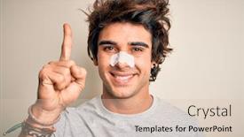  Presentation with nose - Amazing theme having young-handsome-man-using-nose backdrop and a lemonade colored foreground