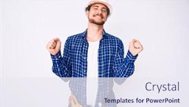  Presentation with handyman - PPT theme consisting of young-handsome-man-weaing-handyman background and a sky blue colored foreground