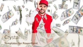  Presentation with baseball - Beautiful presentation featuring young-handsome-man-wearing-baseball backdrop and a lemonade colored foreground