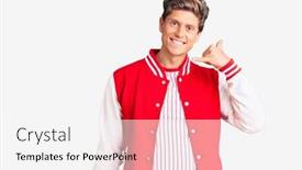  Presentation with softball and baseball - Slide deck consisting of young-handsome-man-wearing-baseball background and a white colored foreground