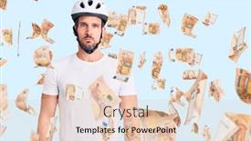  Presentation with bike - Audience pleasing presentation theme consisting of young-handsome-man-wearing-bike backdrop and a lemonade colored foreground