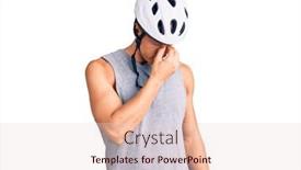  Presentation with frustration - Audience pleasing PPT theme consisting of young-handsome-man-wearing-bike backdrop and a lemonade colored foreground