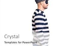  Presentation with face mask - PPT theme having young-handsome-man-wearing-burglar background and a white colored foreground