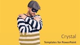  Presentation with self care - Amazing presentation design having young-handsome-man-wearing-burglar backdrop and a yellow colored foreground