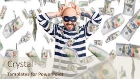  Presentation with bunny - Beautiful PPT layouts featuring young-handsome-man-wearing-burglar backdrop and a lemonade colored foreground