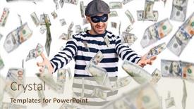  Presentation with hug - PPT theme enhanced with young-handsome-man-wearing-burglar background and a lemonade colored foreground