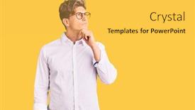  Presentation with infection - Colorful presentation theme enhanced with young-handsome-man-wearing-business backdrop and a yellow colored foreground