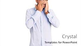  Presentation with business vision - PPT theme featuring young-handsome-man-wearing-business background and a white colored foreground