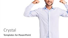  Presentation with great idea - Cool new PPT layouts with young-handsome-man-wearing-business backdrop and a white colored foreground