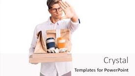  Presentation with food delivery - Amazing presentation design having young-handsome-man-wearing-business backdrop and a sky blue colored foreground