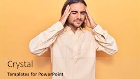  Presentation with migraine - Audience pleasing PPT layouts consisting of young-handsome-man-wearing-business backdrop and a lemonade colored foreground