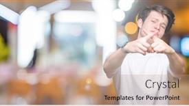  Presentation with negative - Cool new slides with young handsome man wearing casual white t-shirt over isolated background rejection expression crossing fingers doing negative sign backdrop and a coral colored foreground