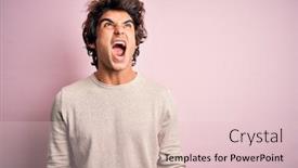  Presentation with anger - Cool new slide deck with young-handsome-man-wearing-casual backdrop and a lemonade colored foreground