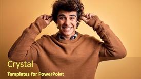  Presentation with ears - Beautiful presentation theme featuring young-handsome-man-wearing-casual backdrop and a tawny brown colored foreground